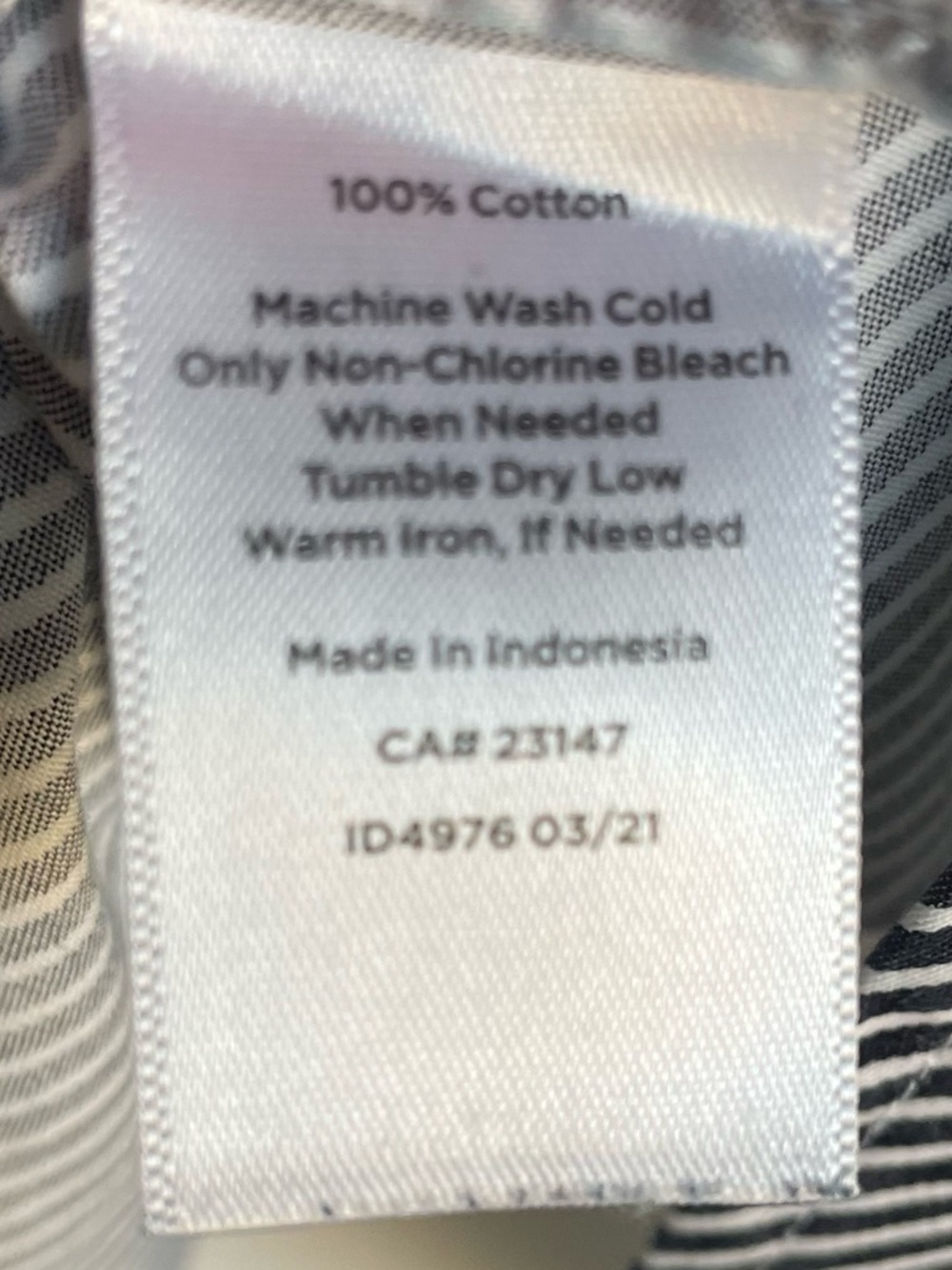 Talbots 100% Cotton 3/4 Sleeve Striped Lagenlook Tunic Top Size 2Xp / XXLP - Picture 6 of 13